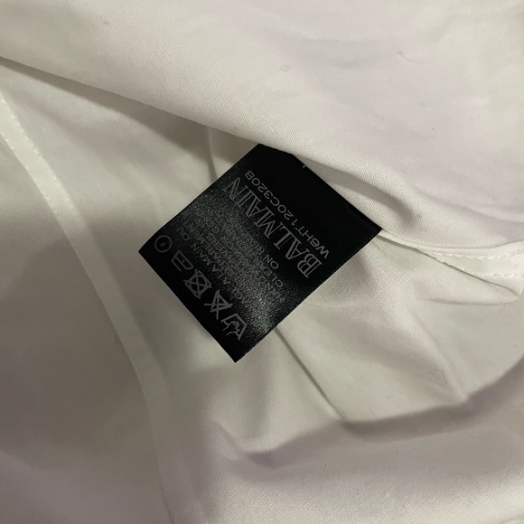 Balmain White Shirt With Logo Sz 42/XL - Picture 14 of 15